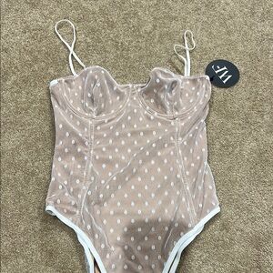 NEW white fox bodysuit